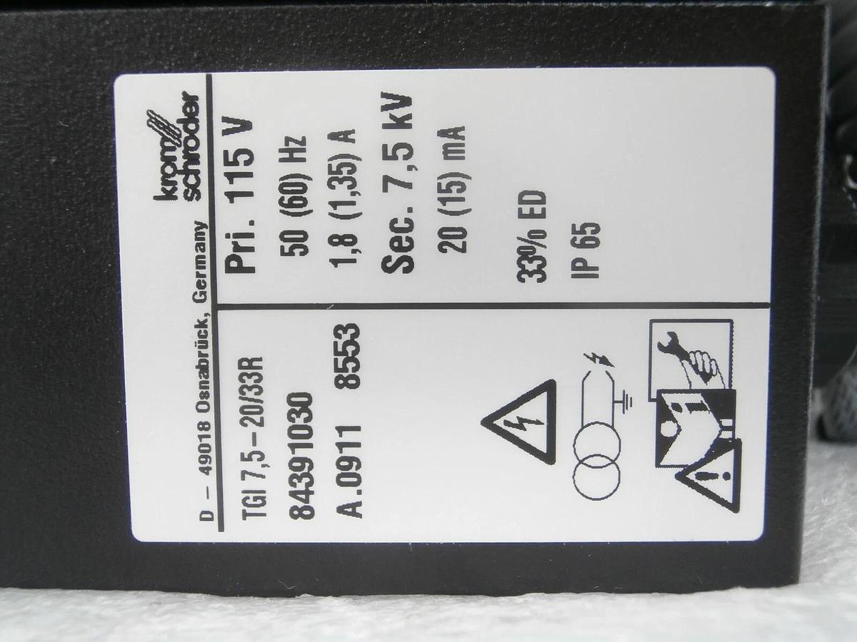 Used Kromschroder 84391030 Ignition Unit TGI 7,5-20/33R TZI 7,5-20/33R Edwards TPU