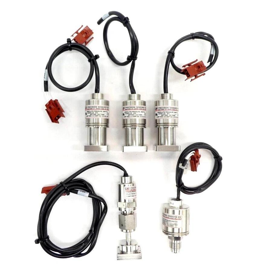 Used UE Precision Sensors Pressure Switch Lot of 5 E36W-L33 E17W-H52 E36W-H25 Spare