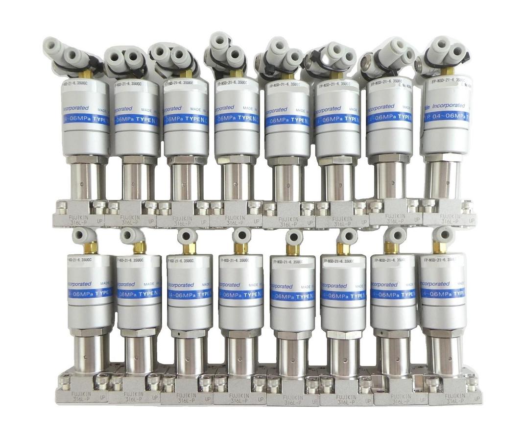 Fujikin FP-NSD-21-6.35UGC Metal Diaphragm Valve Reseller Lot of 16 New