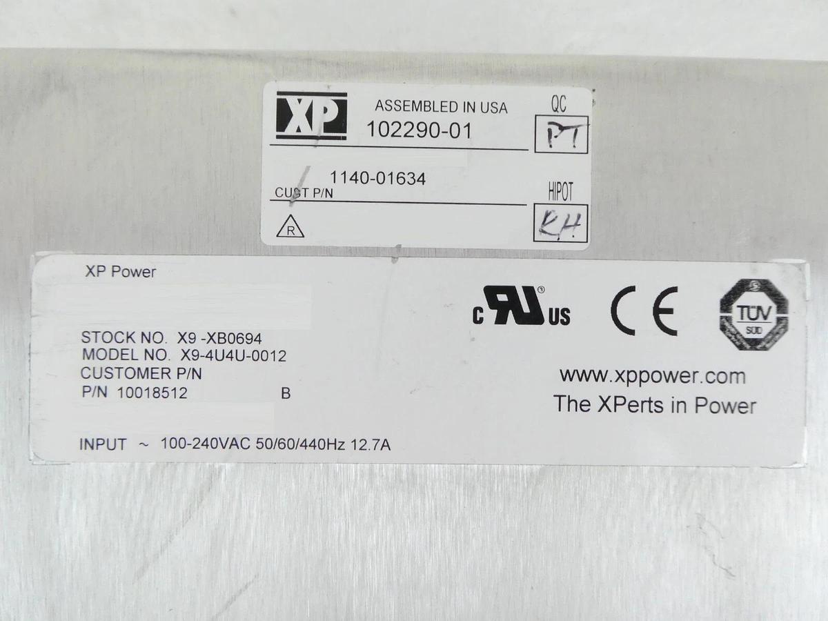 Used XP Power 102290-01 Power Supply X9-4U4U-0012 10018512 AMAT 1140-01634 Working