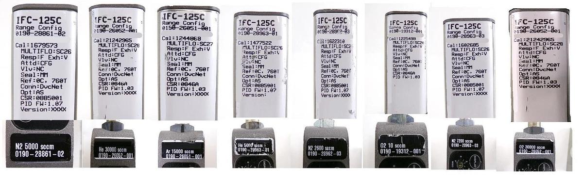 Used Celerity IFC-125C Mass Flow Controller MFC UNIT 125 Reseller Lot of 8 Working