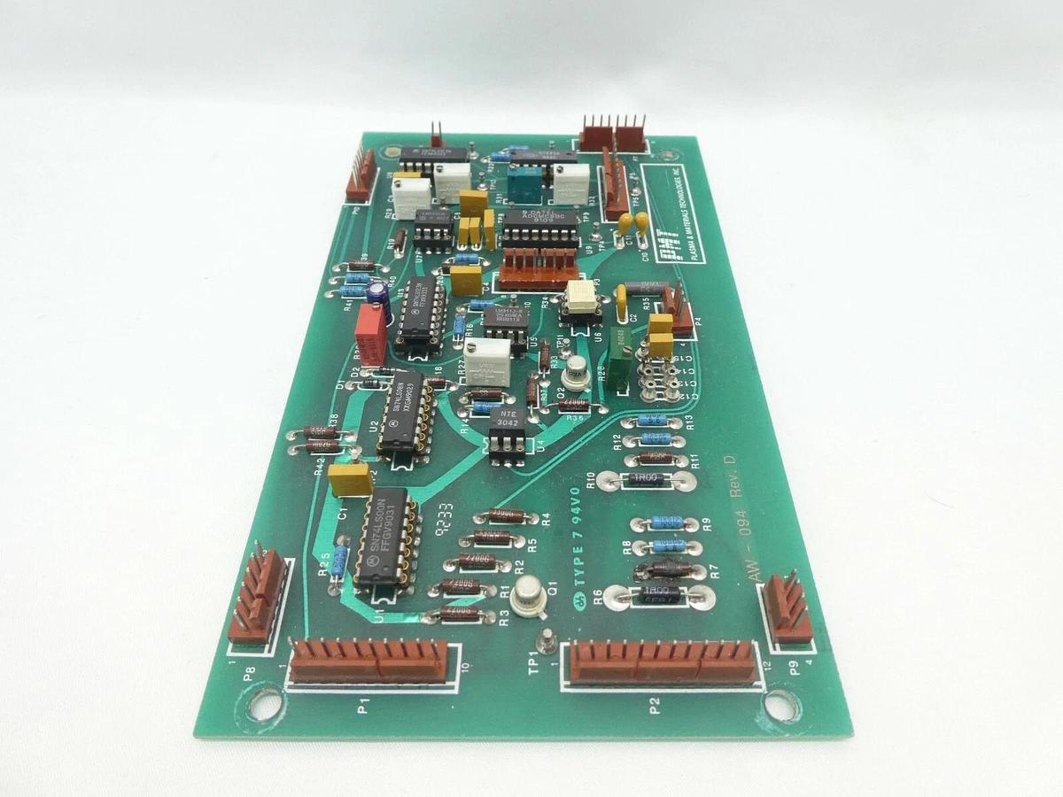 Used PMT Plasma Materials Technology AW-094 Process PCB Rev. D Working Surplus