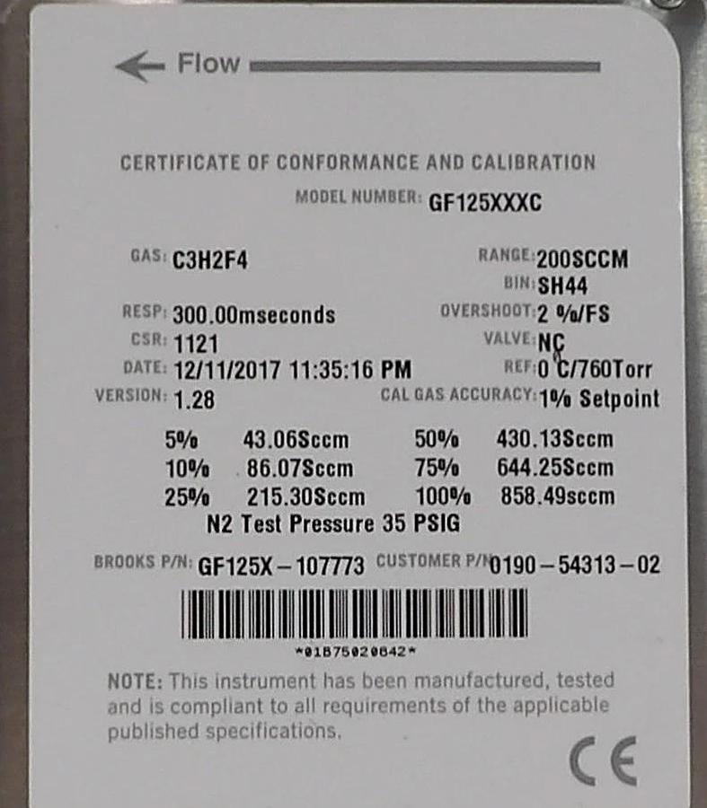 Used Brooks Instrument GF125CXXC Mass Flow Controller MFC Reseller Lot of 20 Working
