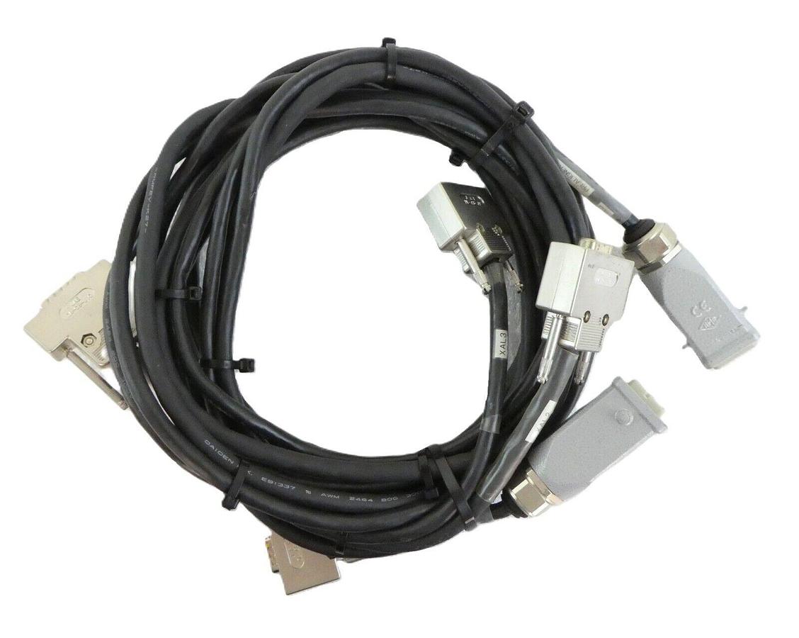Used Kawasaki Prealigner Cable Set 50979-2159L03 50979-2194L02 AMAT 0190-09098 Spare