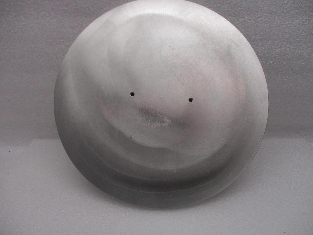 Used TEL Tokyo Electron Bell Jar Blank Off Plate 11.94" MRC Stainless Steel Working