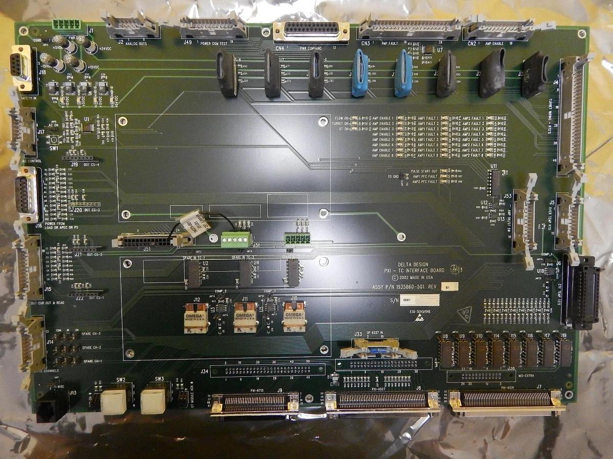Used Delta Design 1935860-501 PXI-TC Interface Board PCB 1935859-401 Used Working
