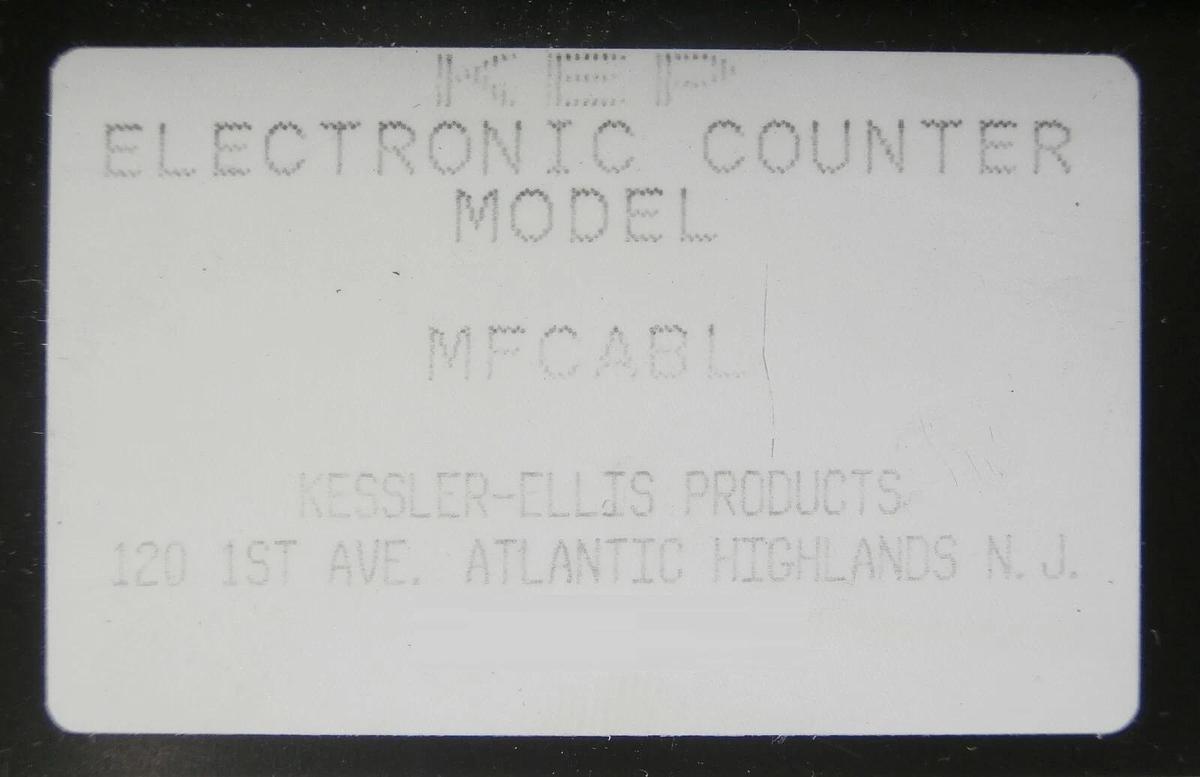 Used KEP Kessler-Ellis Products MFCABL Digital Counter Interface MASStrol Working