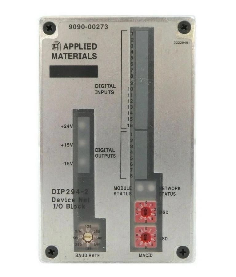 Used AMAT Applied Materials 9090-00273 DeviceNet I/O Block DIP294-2 Working Surplus