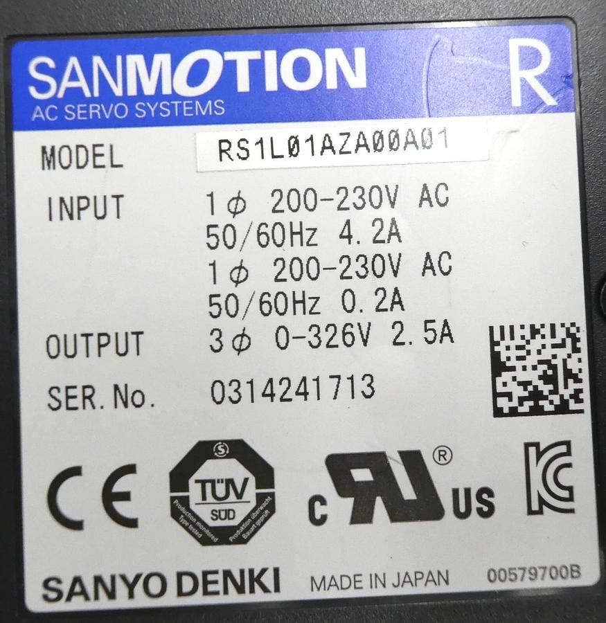 Used Sanyo Denki RS10L1AZA00A01 Servo Drive SANMOTION R Reseller Lot of 2 Working