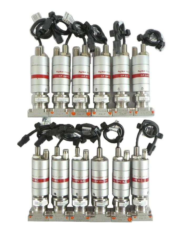 Used Fujikin 507082 507081 Diaphragm Valve 316L-P Lot of 12 Working Surplus