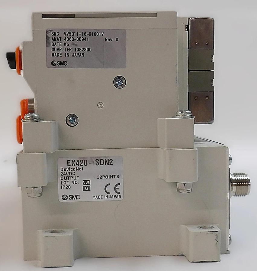 Used SMC VV5Q11-16-X1601V 16-Port Manifold EX420-SDN2 AMAT Working
