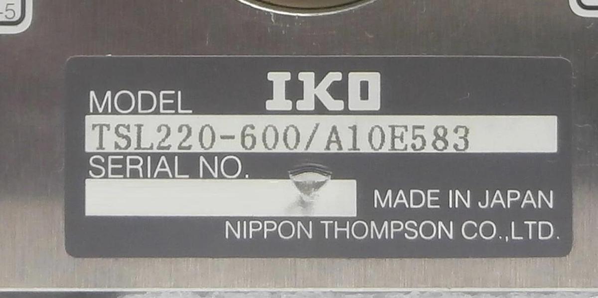 Used IKO TSL220-600/A10E583 Robot Linear Track Hitachi I-900SRT Working Surplus