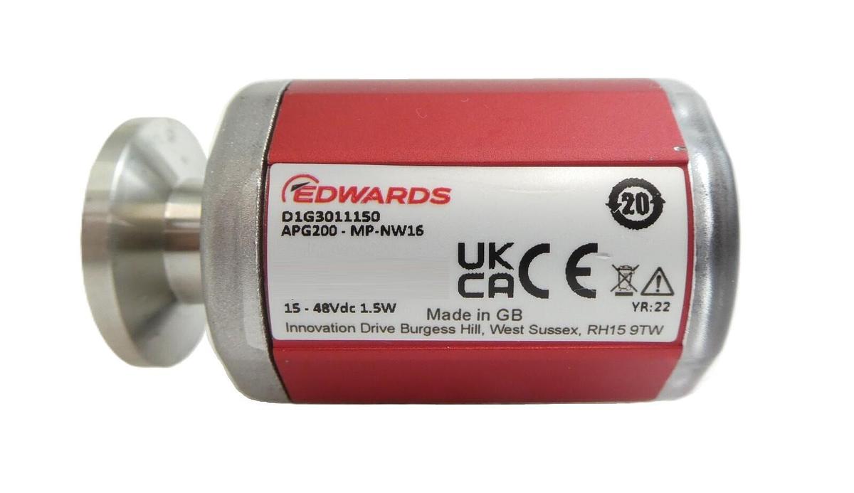 Used Edwards APG200-MP-NW16 Active Pirani Vacuum Gauge D1G3011150 Working Surplus