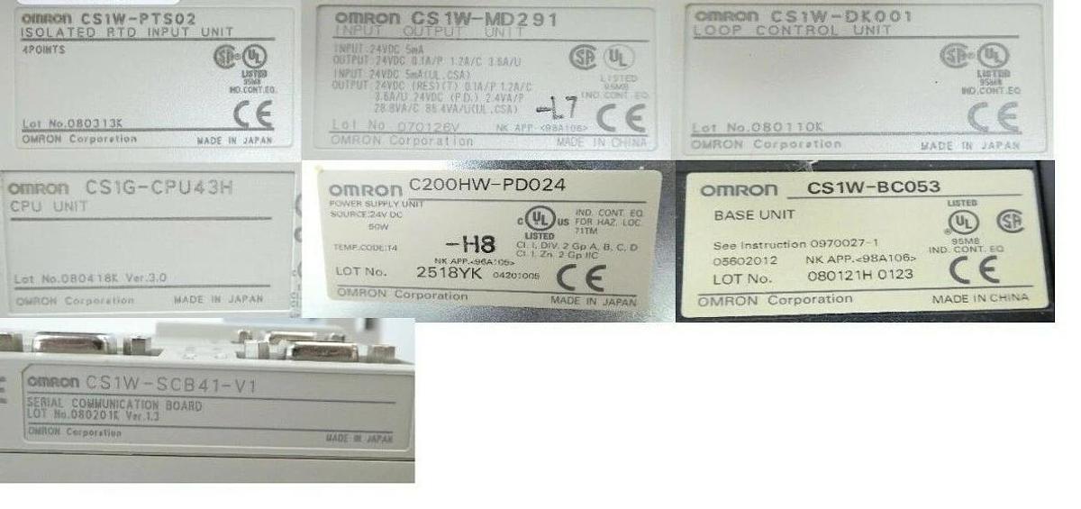 Used Omron SYSMAC CS1G PLC Assembly CS1G-CPU43H SCB41-V1 DK001 PTS02 MD291 Spare