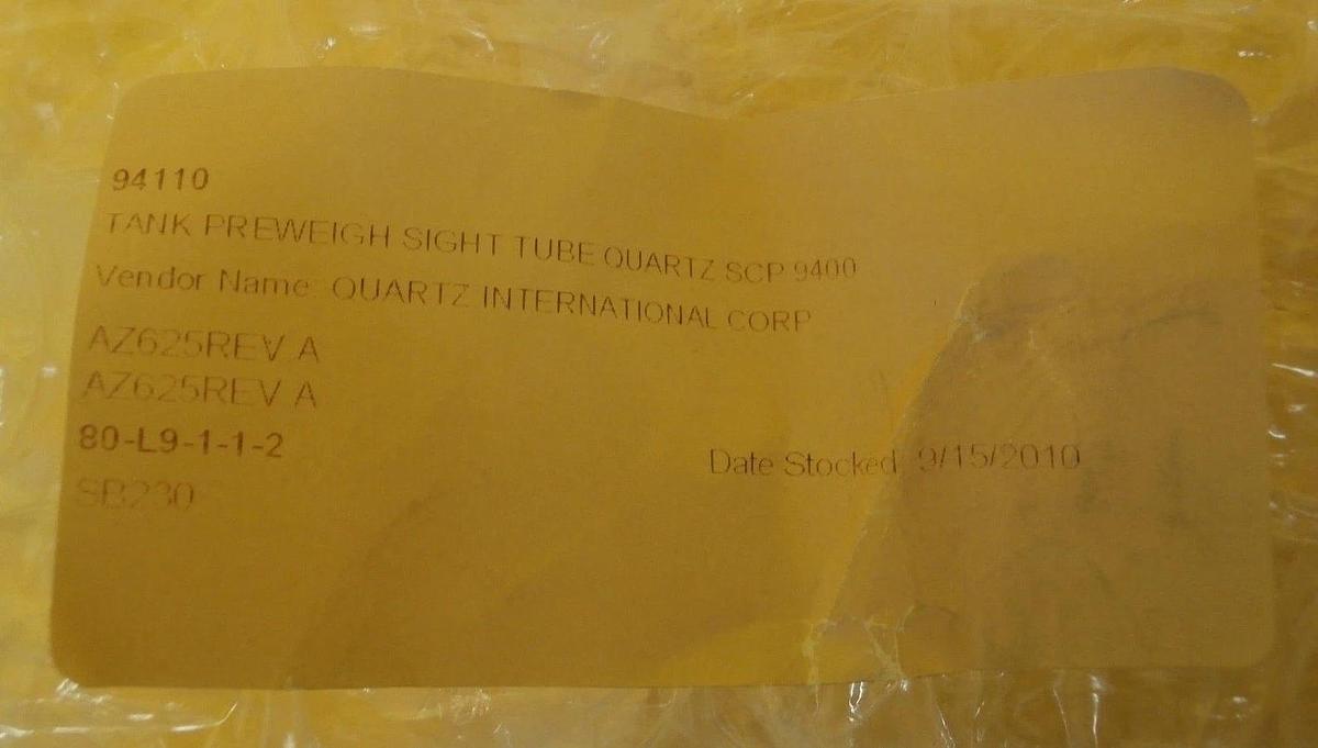 Akrion 9652001A-00 Quartz Tank Sight Tube PVDF 94110 SCP 9400 New Surplus