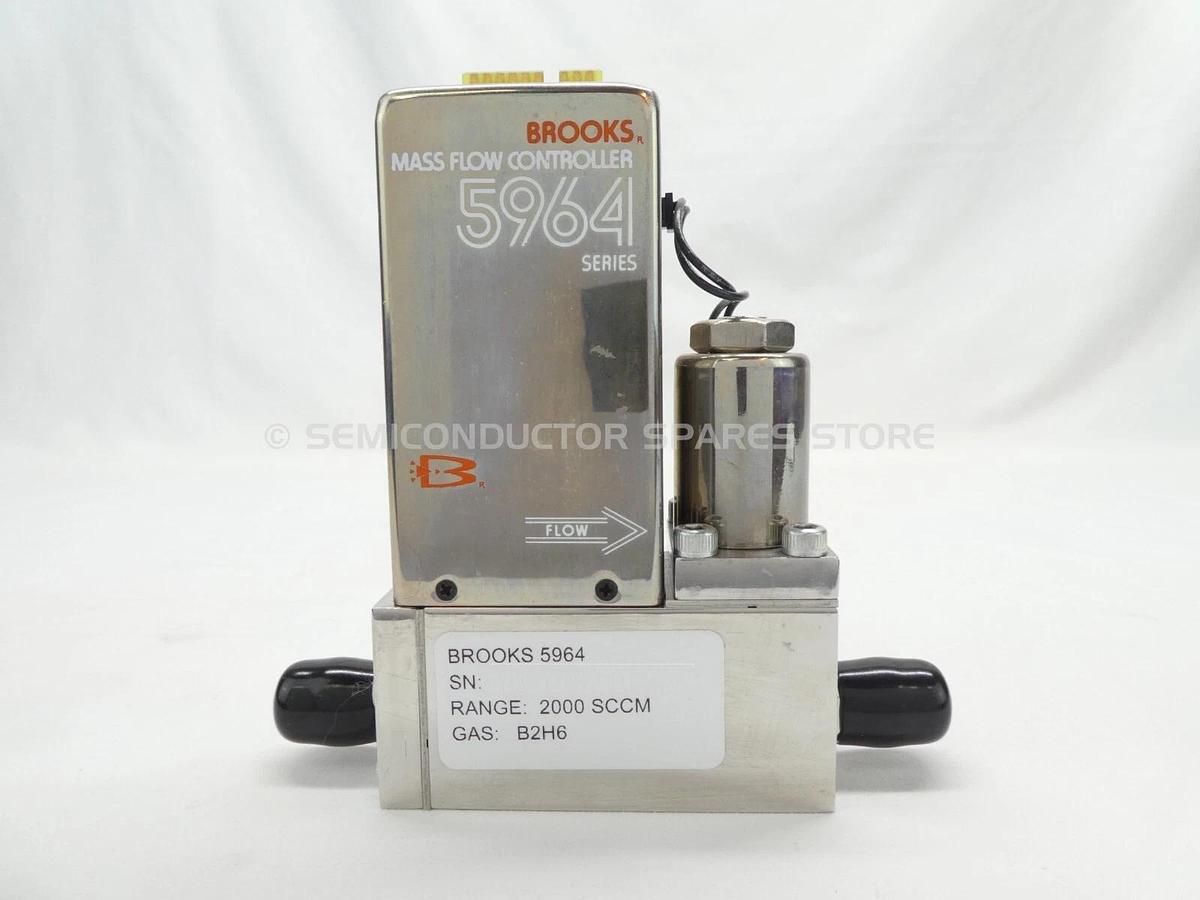 Refurbished Brooks 5964 Mass Flow Controller MFC 2000 SCCM B2H6 Lot of 2 OEM Refurbished