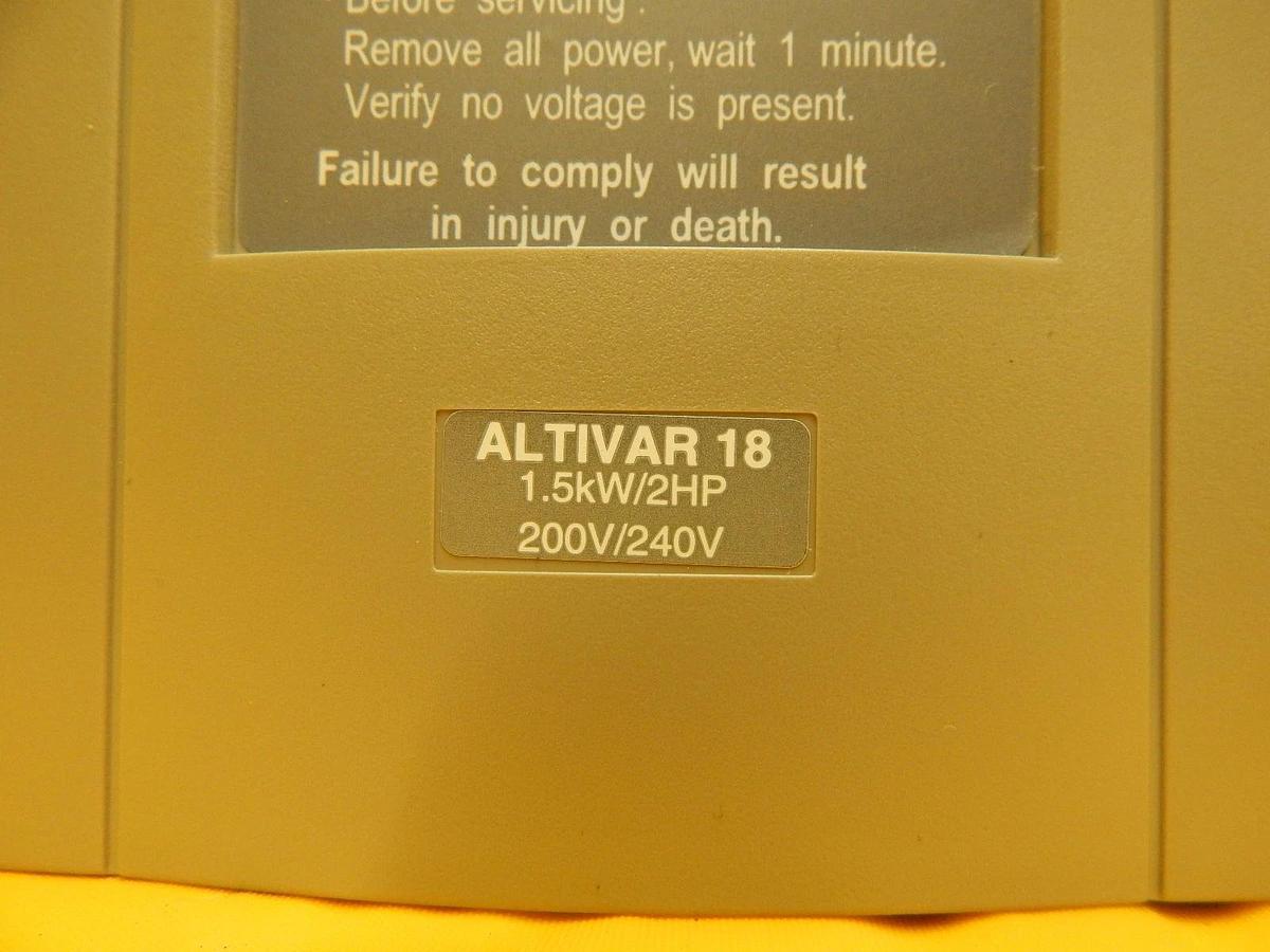Used Telemecanique ATV18U29M2 1.5kW Inverter ALTIVAR 18 Square D Schneider Working