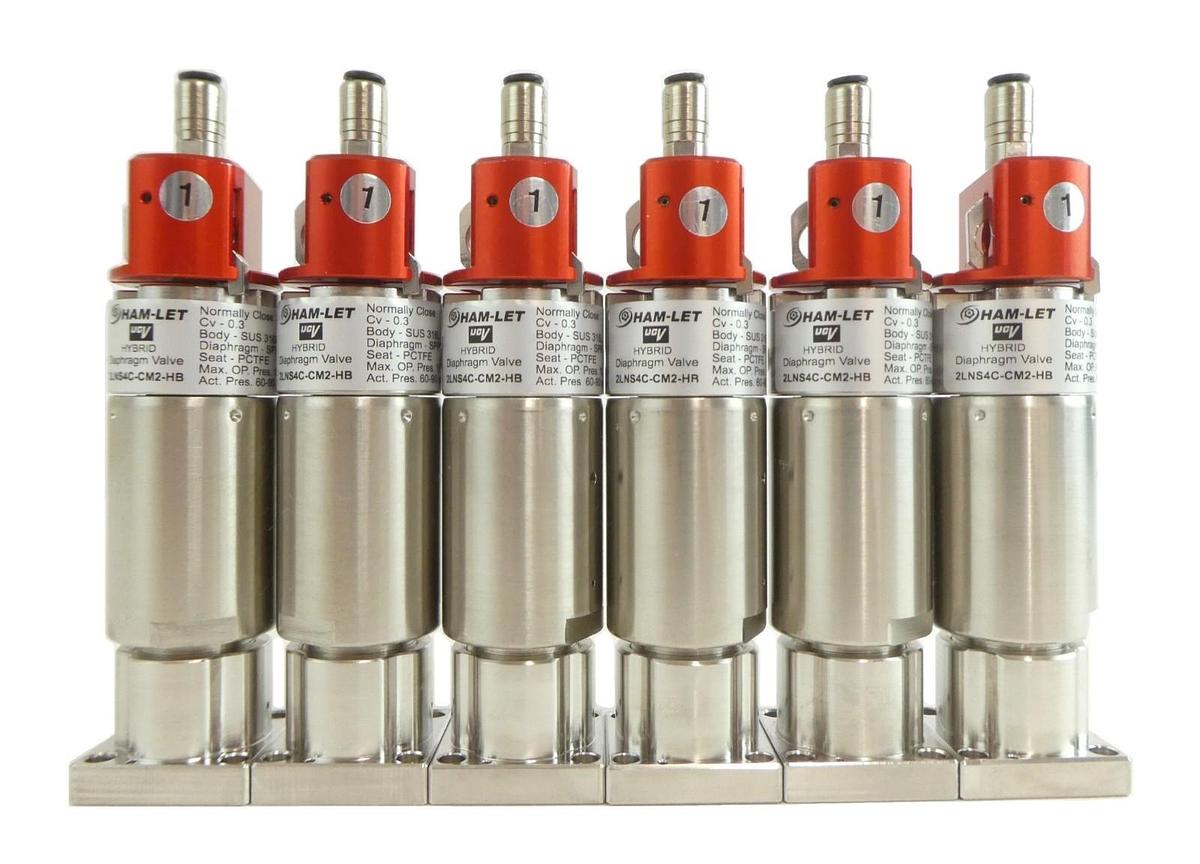 Used Ham-Let 2LNS4C-CM2-HB Hybrid Diaphragm Valve Reseller Lot of 6 Working