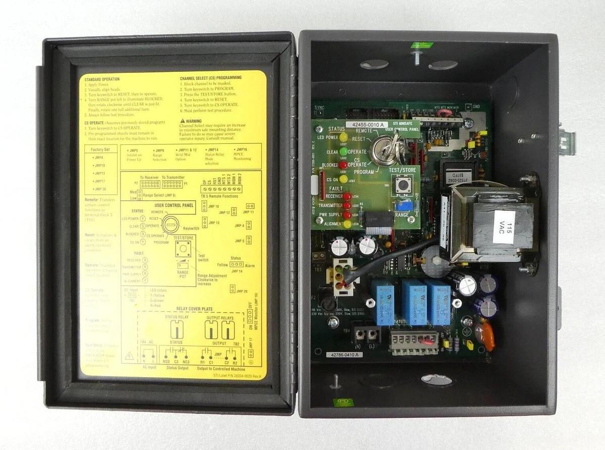 Used Sti Light Curtain Controller MiniSafe FlexSafe Series Lot of 7 Working Surplus