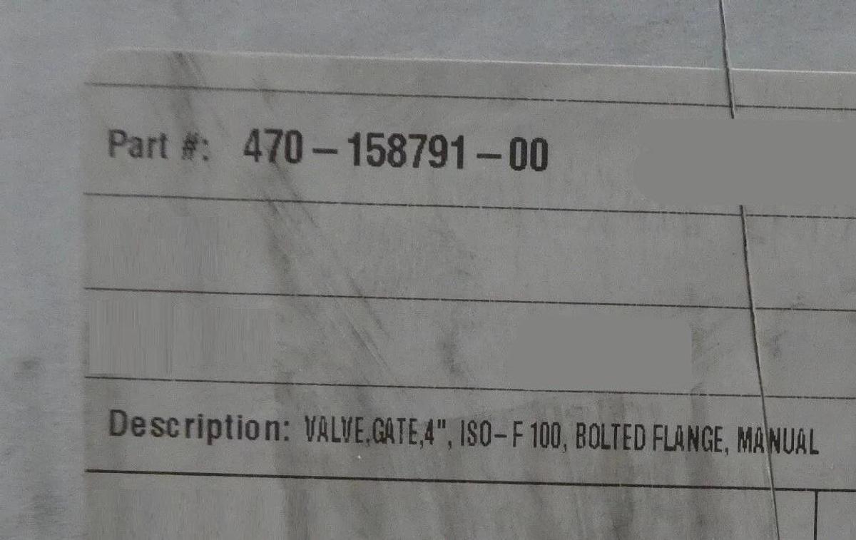 Nor-Cal Products 470-158791-00 4" ISO-F Gate Valve 81110-0403 New Surplus