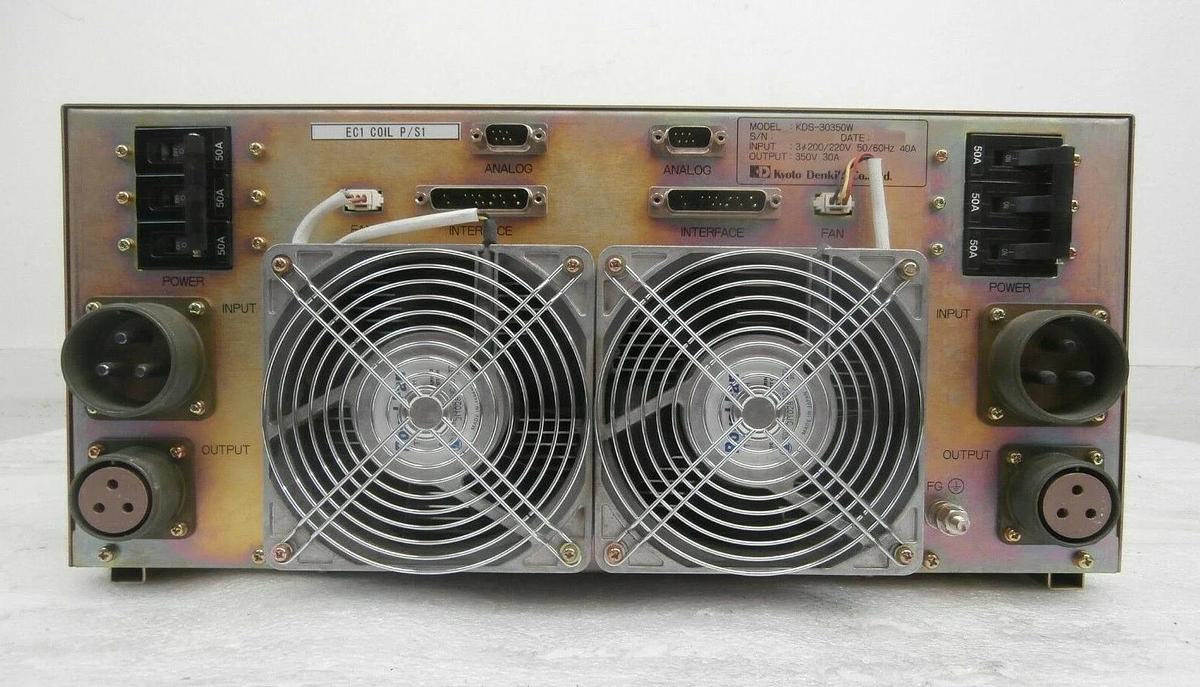 Used Kyoto Denkiki KDS-30350W Dual Output DC Power Supply Bent Panel Untested As-Is