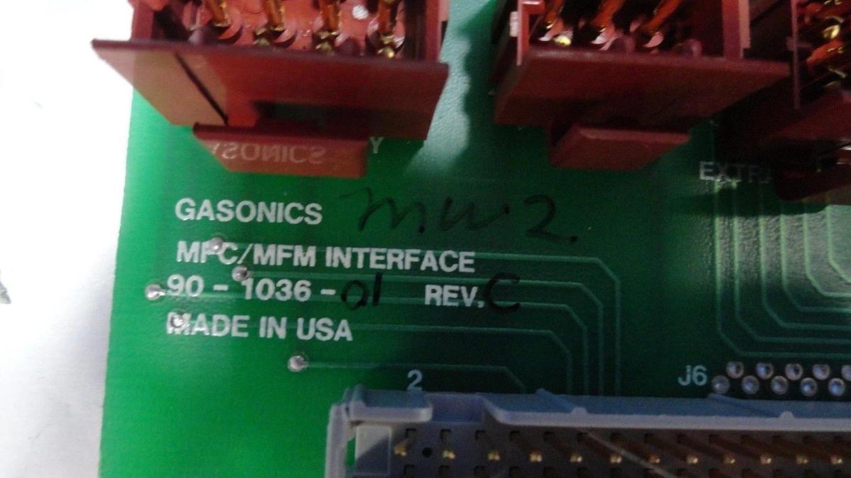 Used Gasonics 90-1036-01 MFC/MFM Interface PCB Revision C Lot of 2 Used Working