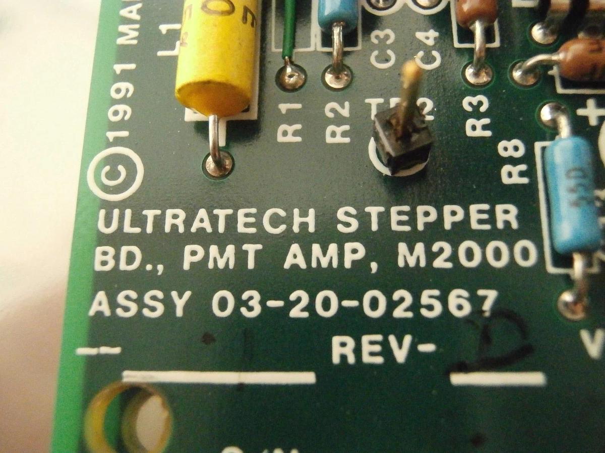 Used Ultratech Stepper 03-20-02567 Photomultiplier Amplifier M2000 PCB Board Used