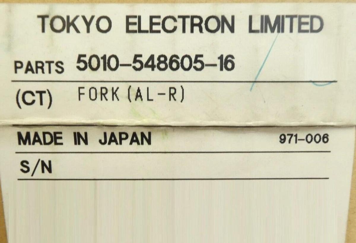 TEL Tokyo Electron 5010-548605-16 Fork (AL-R) New Surplus