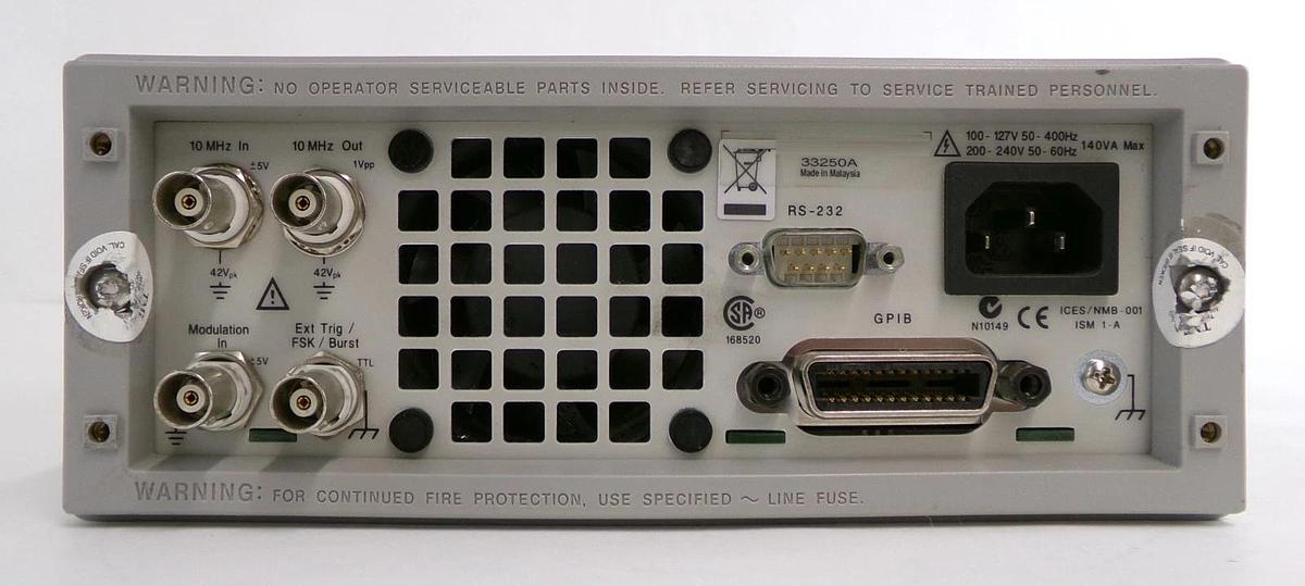 Used Agilent Technologies 33250A 80MHz Function/Arbitrary Waveform Generator Spare