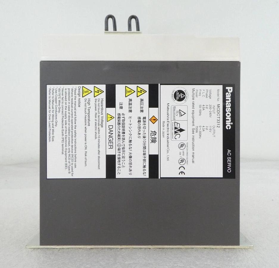 Used Panasonic MCDCT3312 AC Servo TEL Tokyo Electron Clean Track Lithius Working
