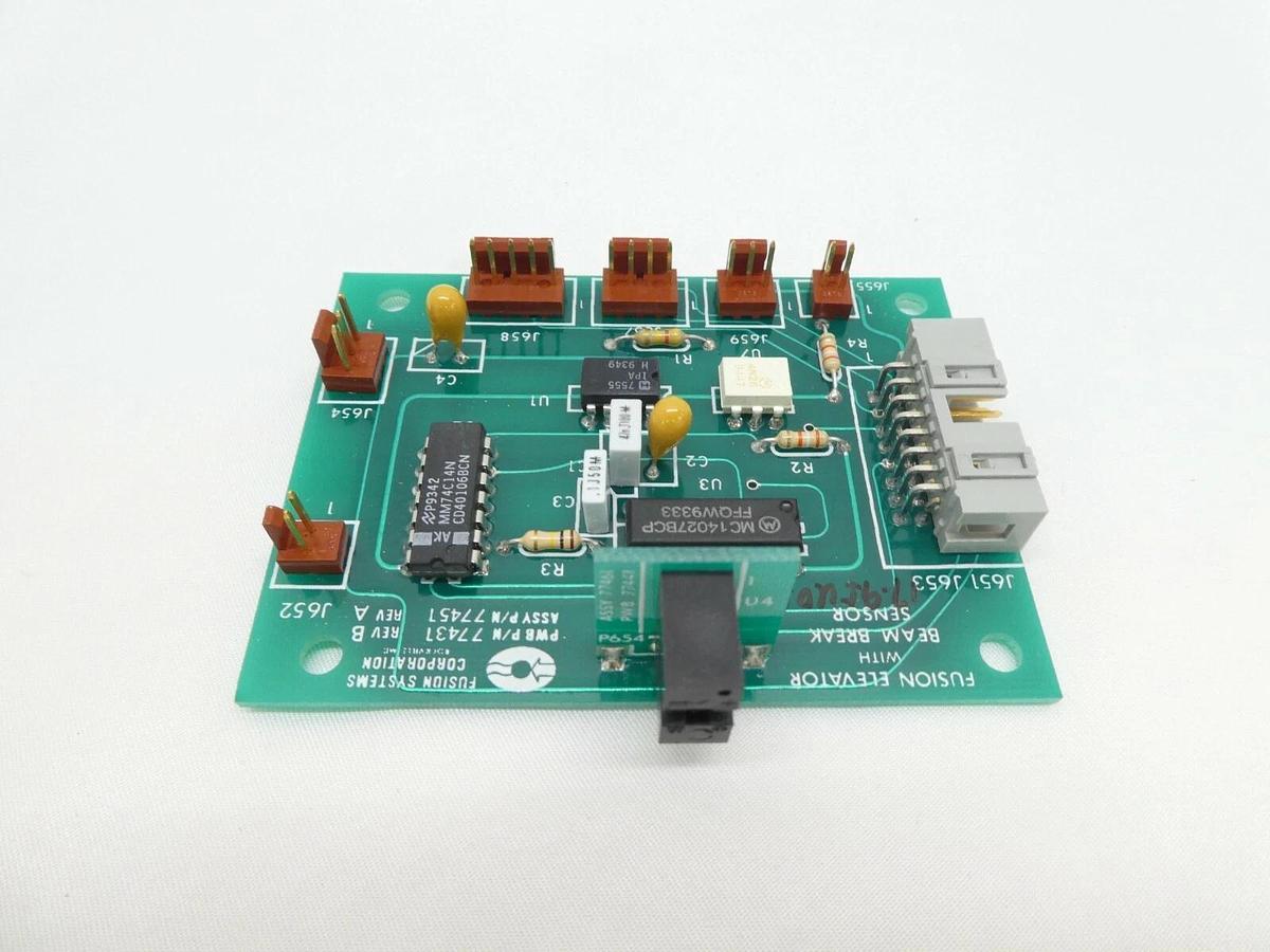 Used Fusion Systems 77431 Beam Break Sensor Board PCB 77451 Working Surplus