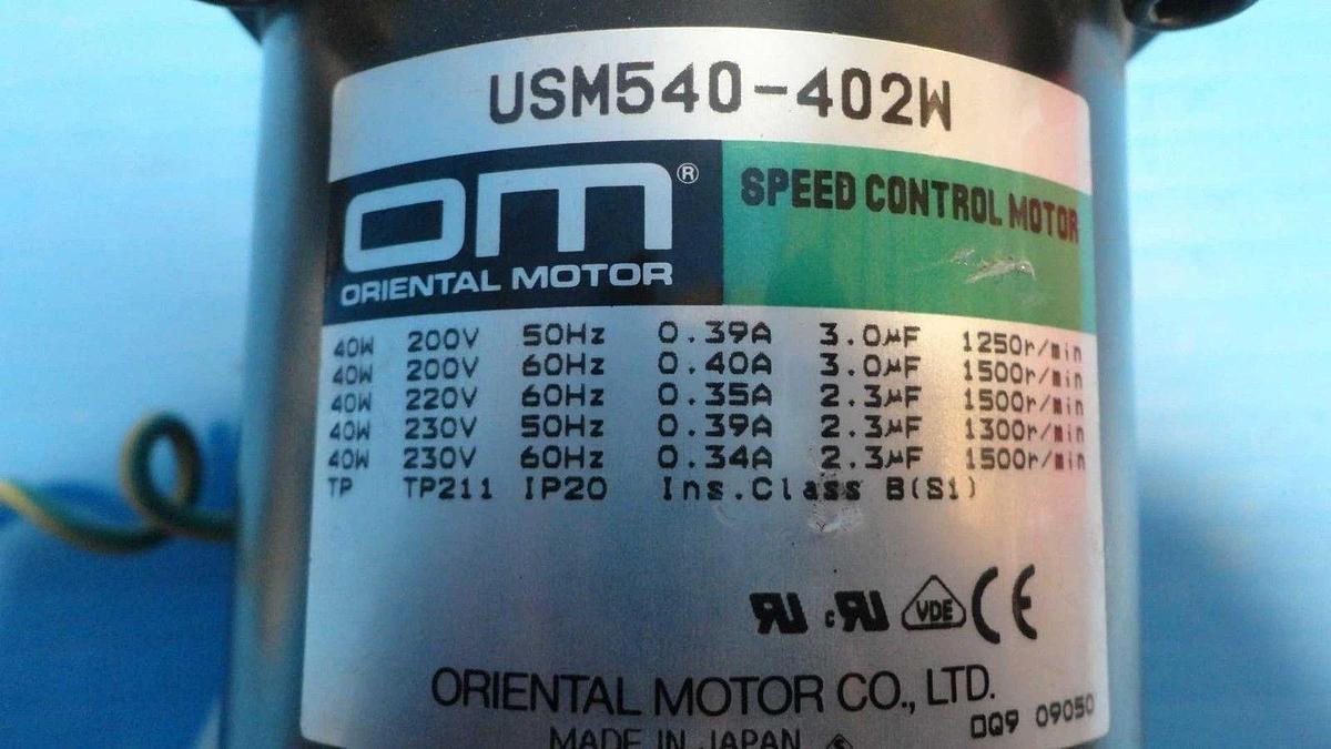 Used Oriental Motor USM540-402W Speed Control Motor Lot of 4 Used Working
