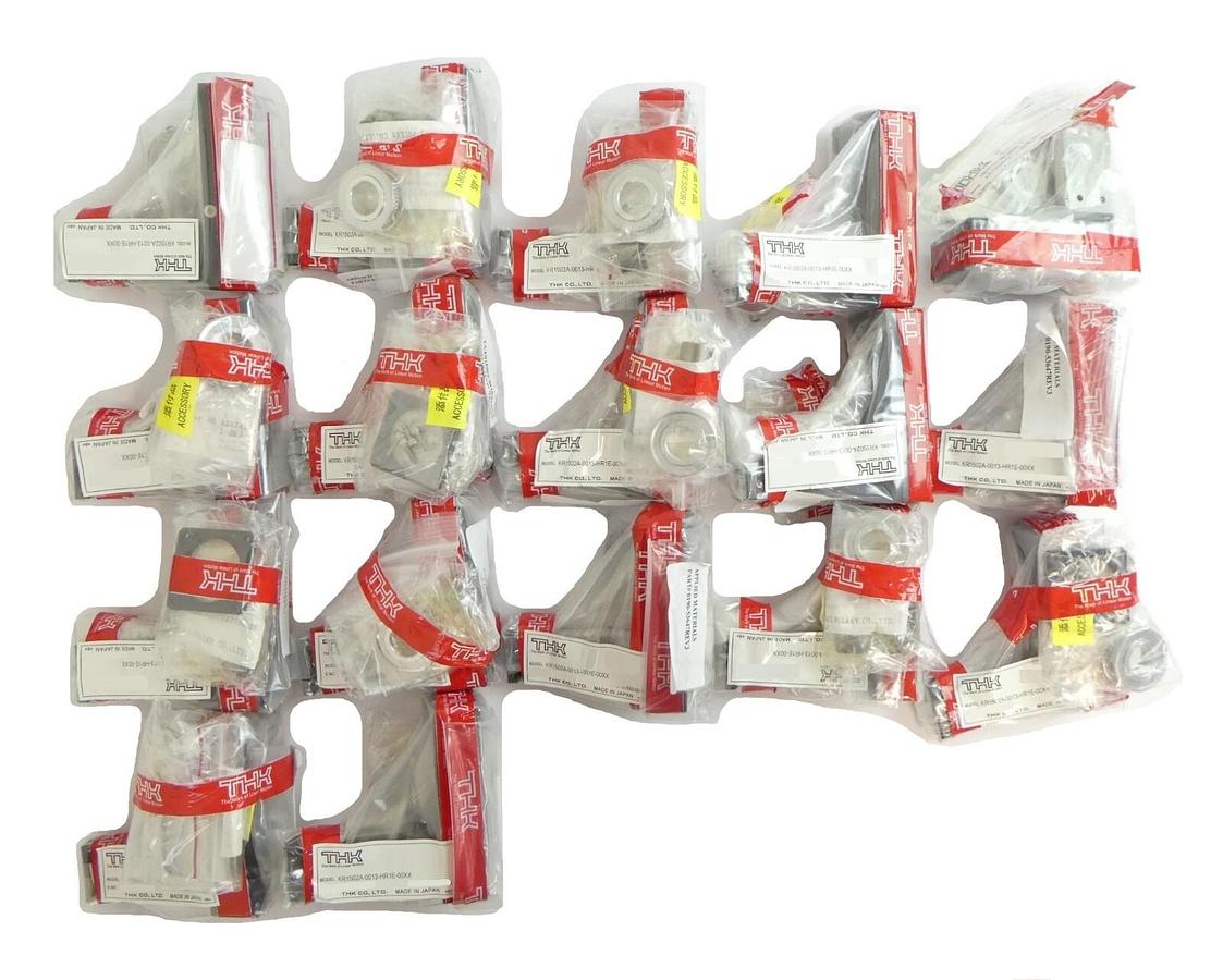 Used THK KR1502A-0013-HR1E-00XX LM Guide Actuator Reseller Lot of 17 New Surplus