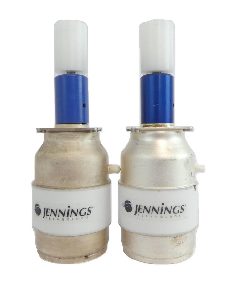 Used Jennings CSV4-900-0108 CSV4-900-0106 Vacuum Capacitor Lot of 2 Working Surplus