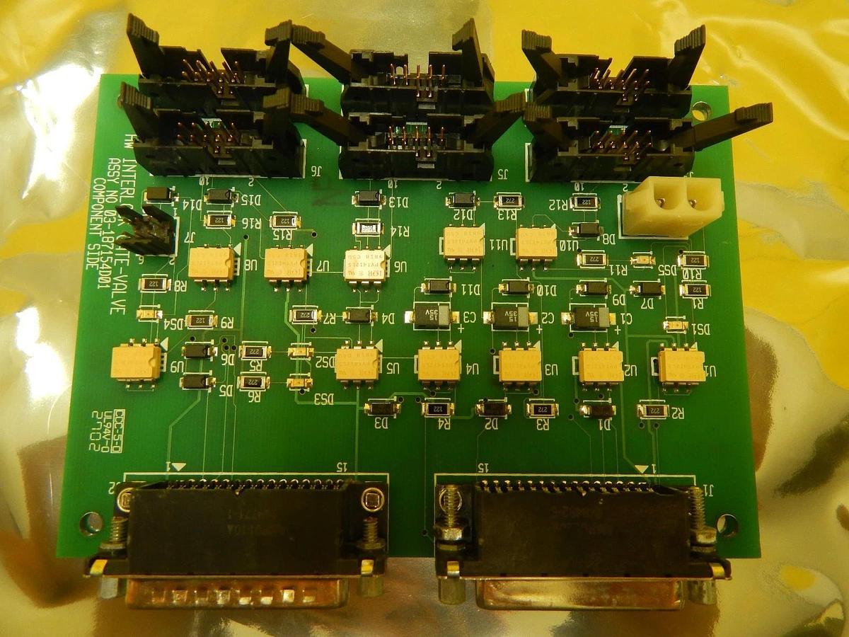 Used ASM 03-187154D01 HW Interlock Gate-Valve PCB Board Epsilon 3000 Used Working