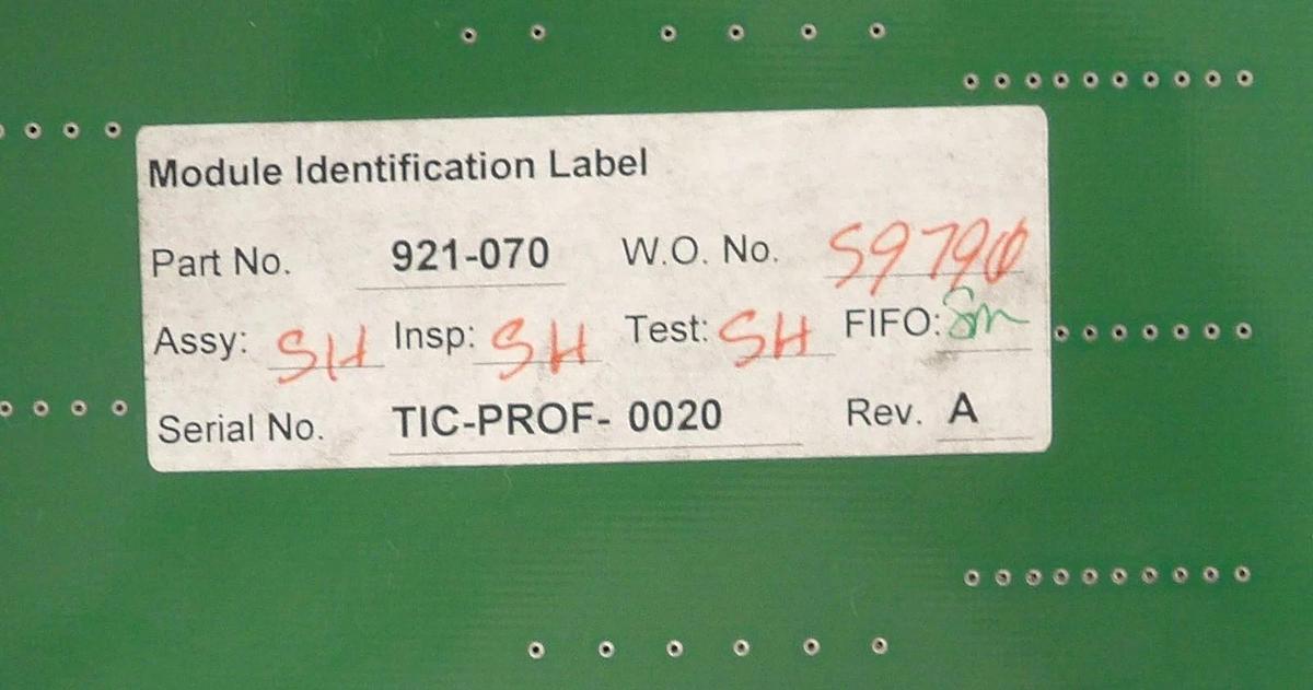 Used Brooks Automation TIC PROF Interface PCB Card 5136-PFB-VME Working Surplus