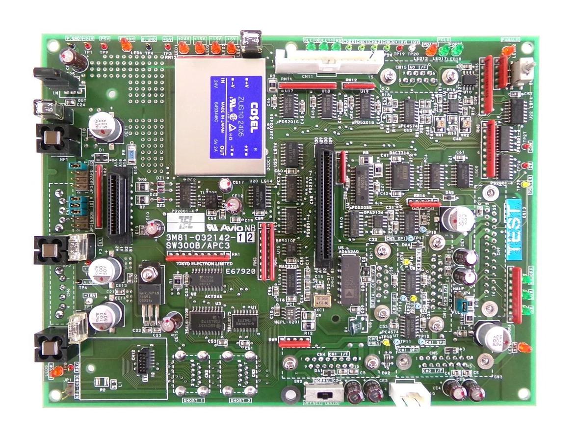 Used TEL Tokyo Electron 3M81-032142-12 Processor PCB SW300B/APC3 Working Surplus