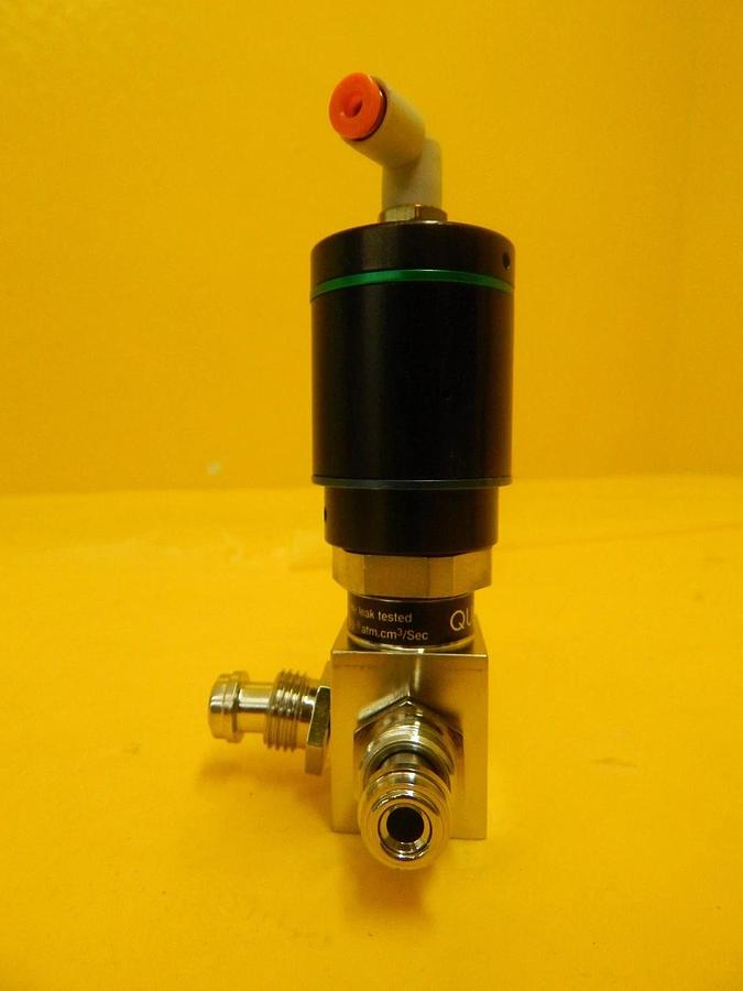 Used Qualiflow 2x10-9atm.cm3/Sec 3-Way Pneumatic Valve Reseller Lot of 5 Used Working