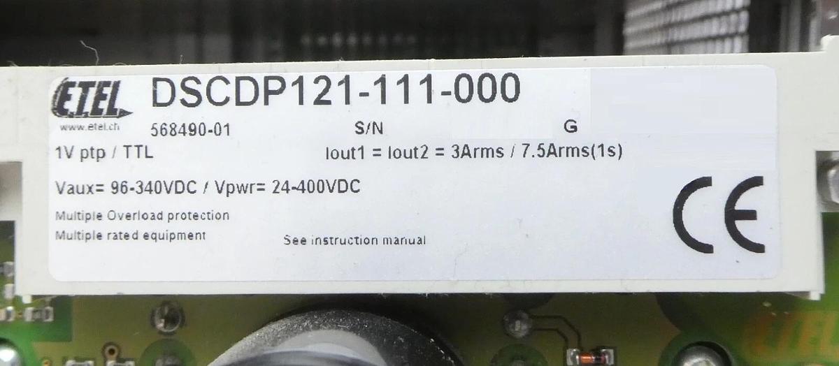 Used ETEL DSO-RAC200A-011D DSC Dual Position Controller Rack DSCDP132-111E-000A Spare