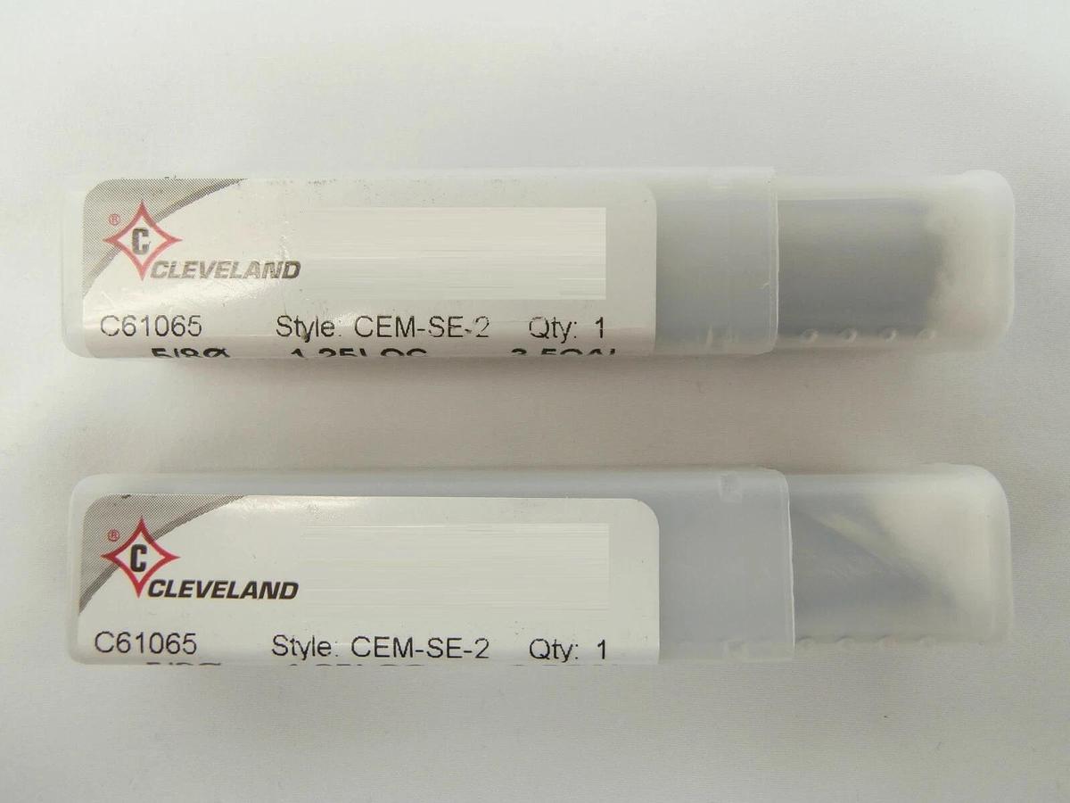 Cleveland C61065 CR End Mill CEM-SE-2 Reseller Lot of 2 New Surplus