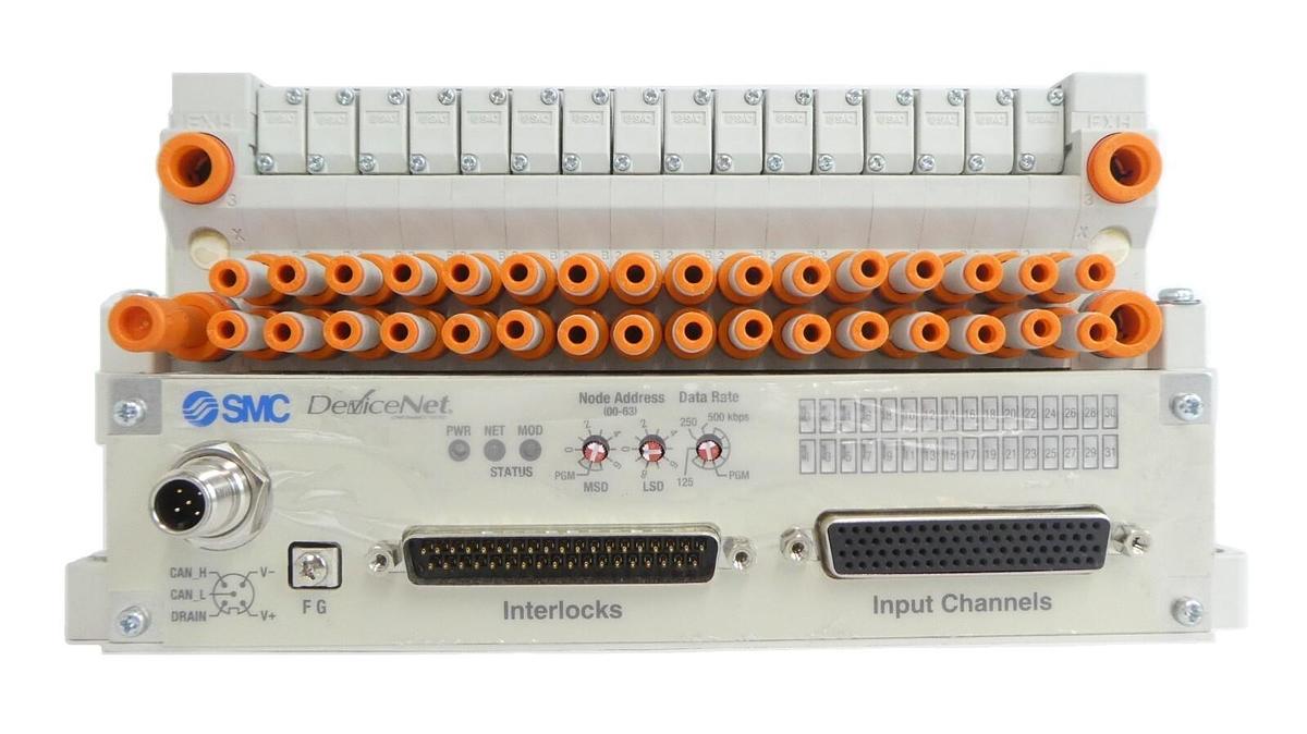 Used SMC VV5Q11-16-X3104V 16-Port Manifold EX420-SDN1 AMAT Working Surplus