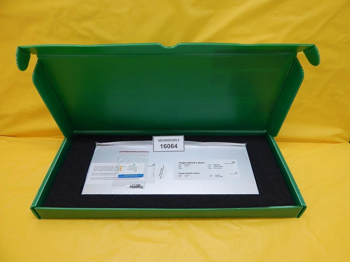 Umicore AKQ515 Planar Magnetron Sputtering Target Kit NiFe45.5 wt% New Surplus
