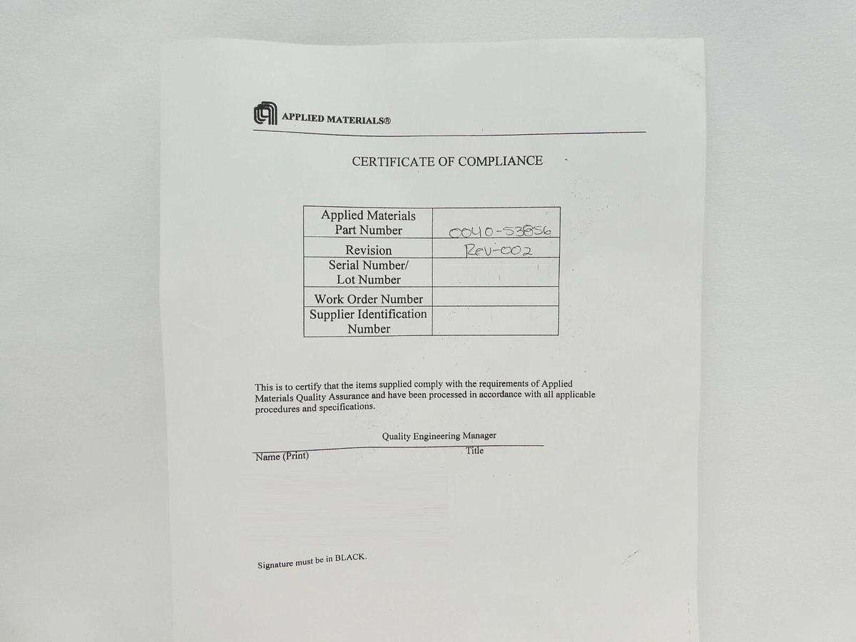 Used AMAT Applied Materials 0040-53856 8 Inch Shield Preclean Blank OEM Refurbished
