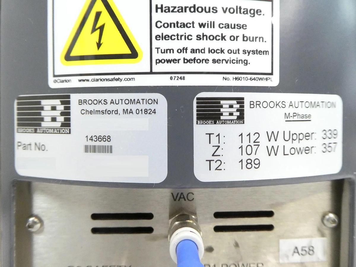 Used Brooks Automation 143668 Dual Blade Wafer Robot M-Phase Untested Spare Surplus