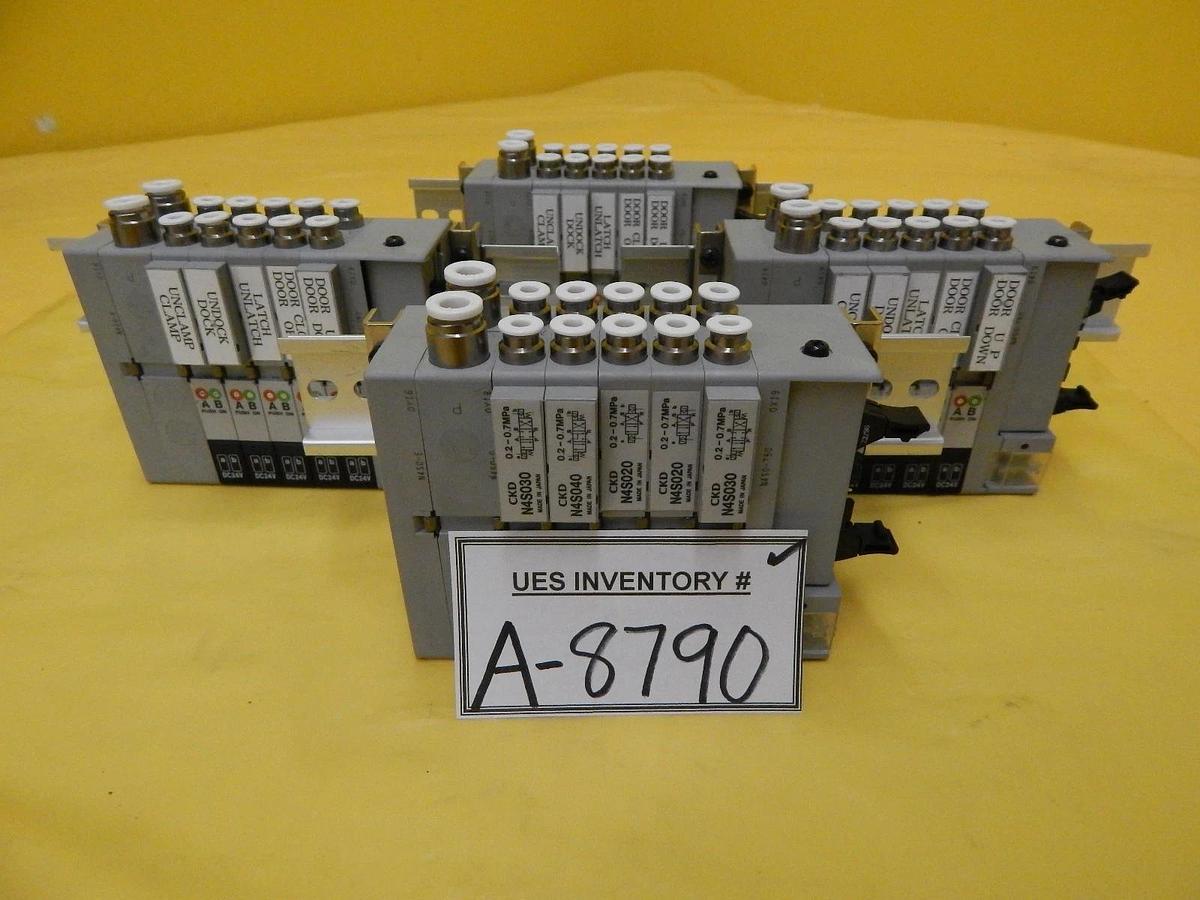 Used Hitachi I-900SRT 5-Port Pneumatic Manifold Door Control Set of 4 CKD Working
