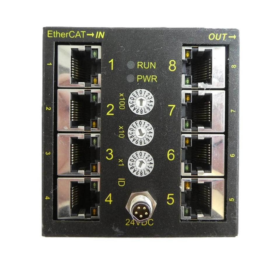 Used Brad Communications SST-ECAT-JB-8 EtherCAT Juntion Box AMAT 0190-63790 Working
