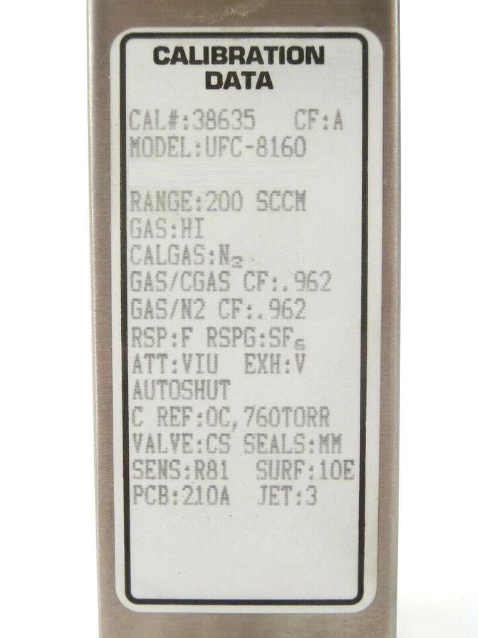Used UNIT Instruments UFC-8160 Mass Flow Controller MFC 200 SCCM HI Working Spare