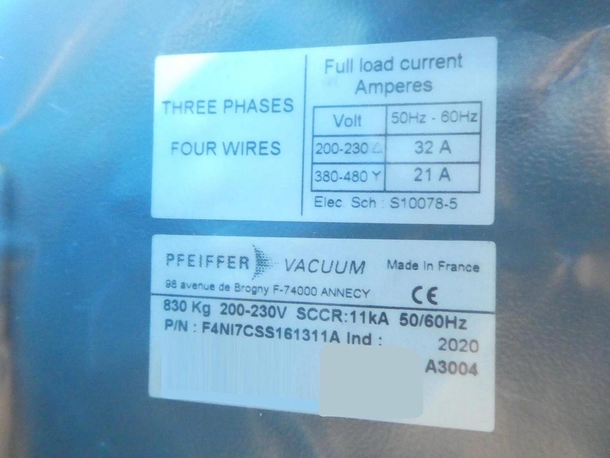 A3004 Pfeiffer F4NI7CSS161311A Multi-stage Semiconductor Dry Pump A3004XN New