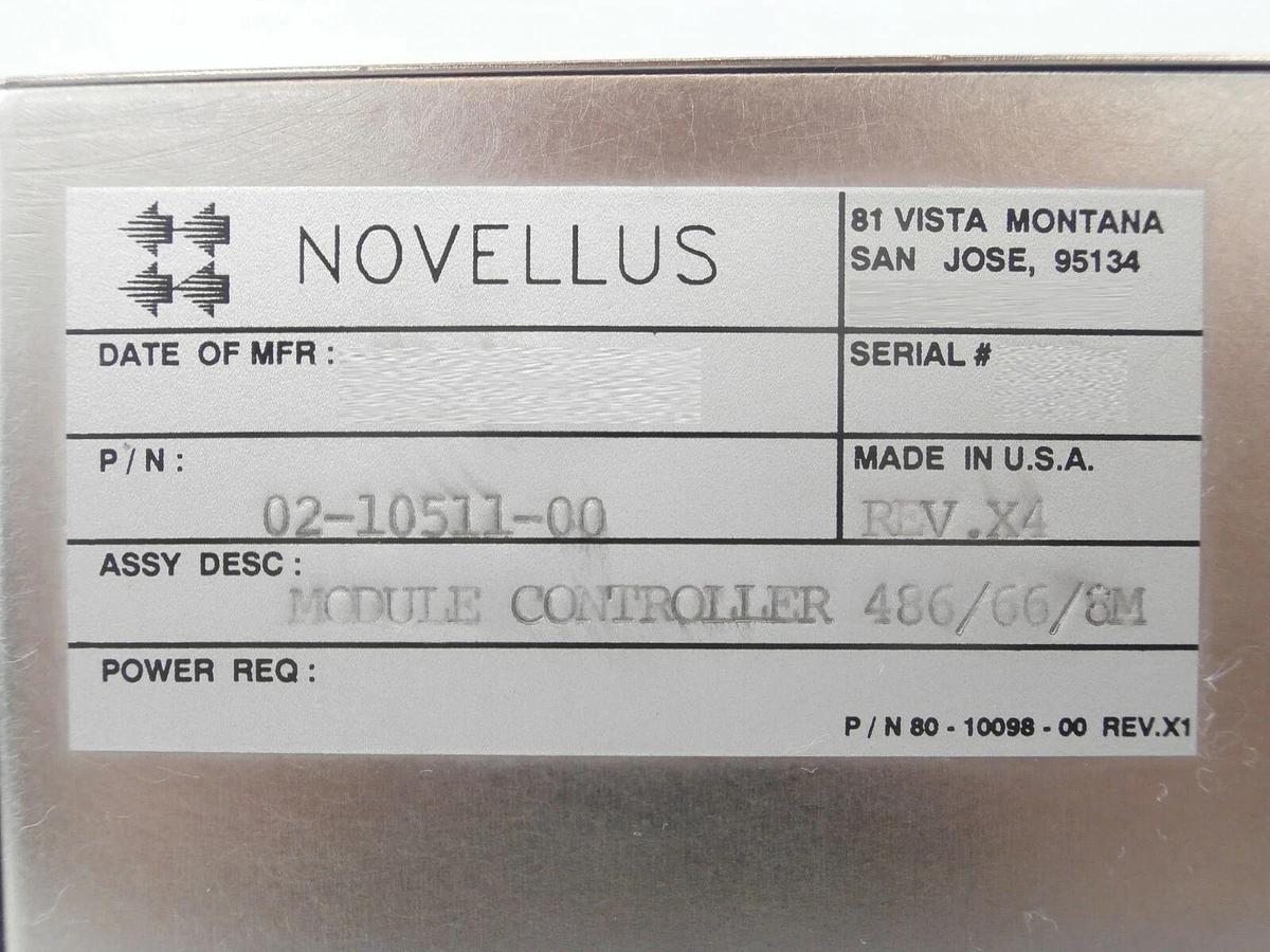 Used Novellus Systems 02-10511-00 Module Controller 486/66/8M Rev. X4 AIO-2VL Working