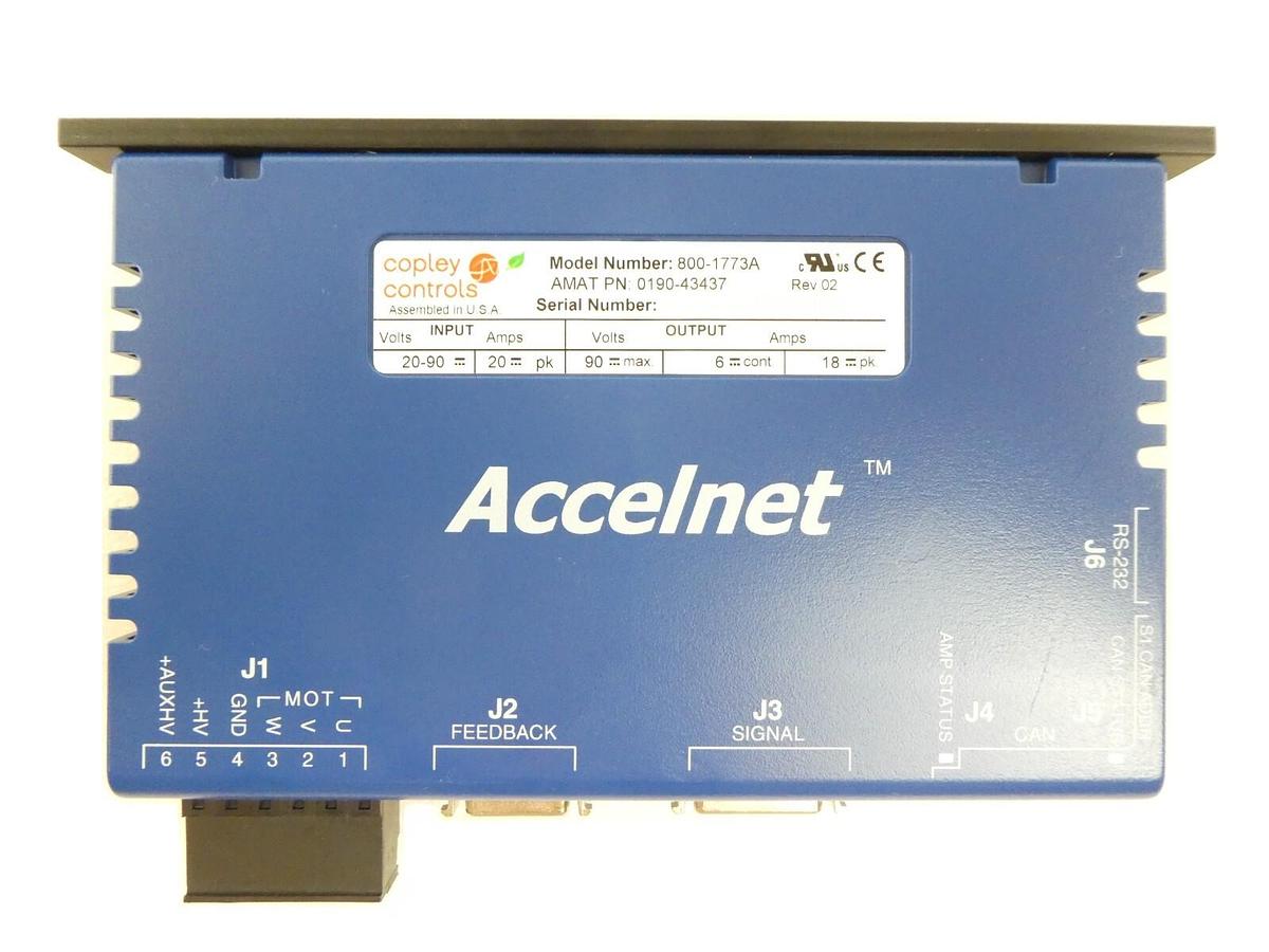 Used Copley Controls 800-1773A Accelnet AMAT Applied Materials 0190-43437 Working